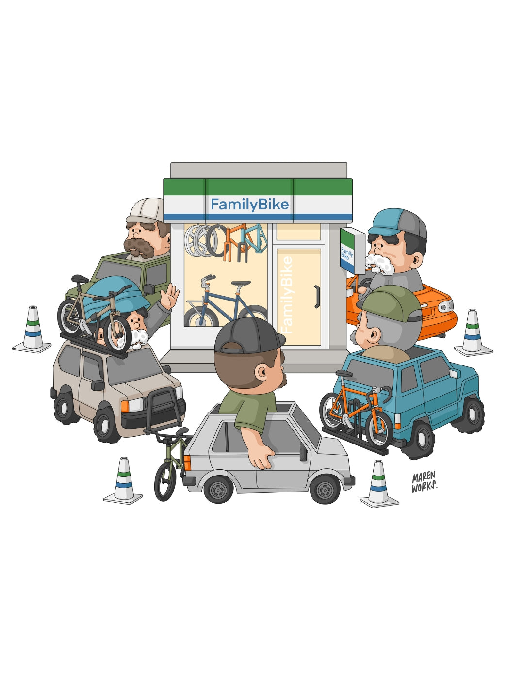 BICYCLE CONVENIENCE STORE — Canvas Art Print
